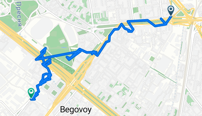От Бутырская улица 1, Москва до 1-й Боткинский проезд 6, Москва