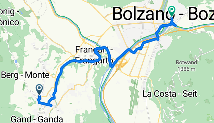 Krafußweg 14, Eppan an der Weinstraße nach Piazza della Parrocchia 13, Bozen