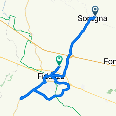 Da Via Alcide De Gasperi 9, Soragna a Via San Michele Campagna 4, Fidenza