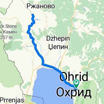 (road) Ohrid-Struga-brana Globocica-Ohrid