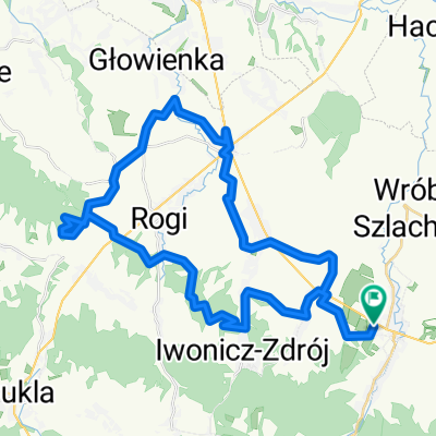 Rymanów - Pustki - Klimkówa - wiatraki - Iwonicz - Miejsce Piastowe - Wrocanka - Niżna Łąka - Równe - Wietrzno - Równe - Rogi - Iwonicz - Klimkówka - Pustki - R