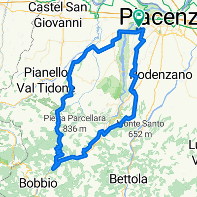 Percorso per Via Lodigiani Via 20, Piacenza