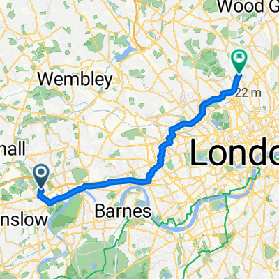 2 Centaurs Business Park, Grant Way, Isleworth to 23 Southcote Road, London