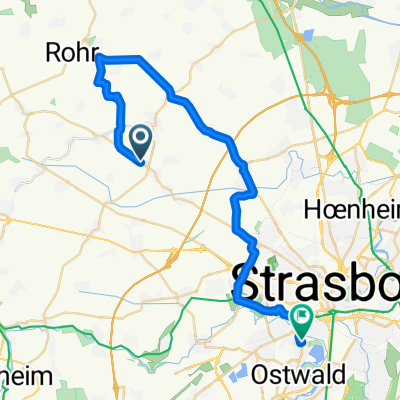 1 Route de Schnersheim, Wiwersheim à 75 Rue d'Ostwald, Strasbourg