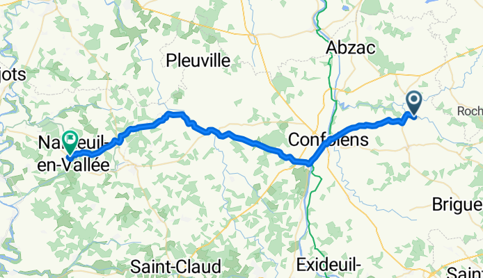 184 La Vauzelle, Brillac to 21 bis Rue Farèze, Nanteuil-en-Vallée