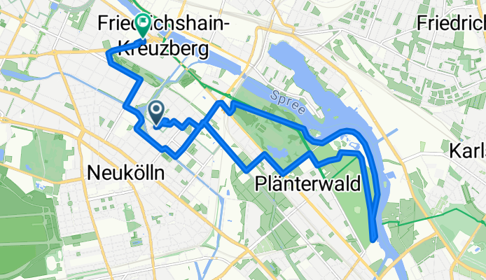 Harzer Straße 10, Berlin nach Skalitzer Straße 78, Berlin