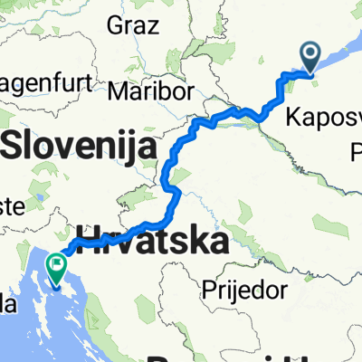 Balatonfenyves - Krk bikepacking tour