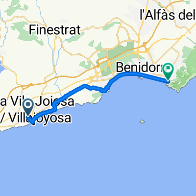 Carrer Calvari 10, La Vila Joiosa naar Avenida de Madrid 45, Benidorm