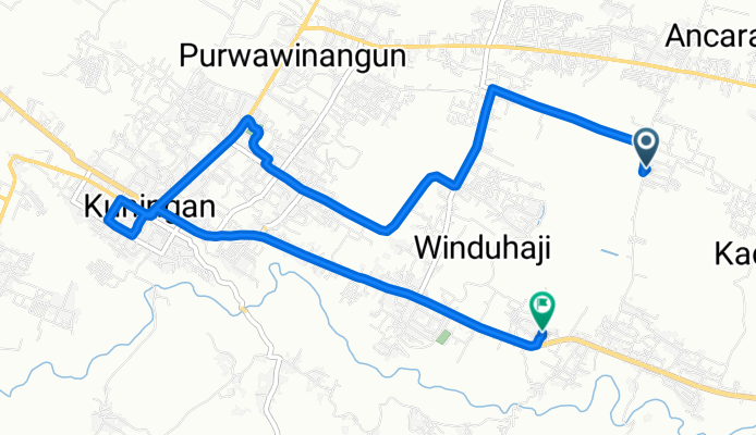 Jalan Daeng Sutigna, Kecamatan Sindangagung to 2G54+MFC, Kuningan