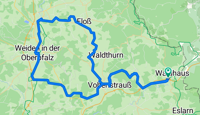 Bocklradweb: Waidhaus - Vohenstraus - Floss - Neustadt - Weiden - Vohenstraus - Waidhaus