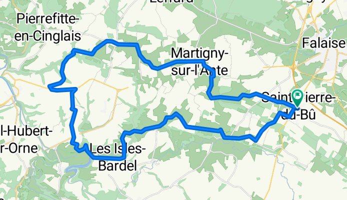 Boucle à l'ouest de Falaise