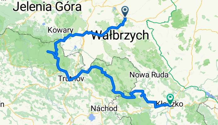 Świebodzice - Pec pod Snezkou - Machov - Kłodzko