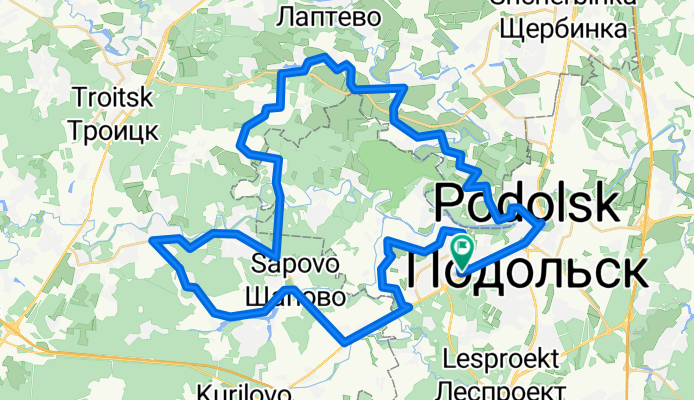 Октябрьский проспект, 1А, Подольск до Октябрьский проспект, 1 с1, Подольск