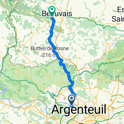 De Rue Pasteur 19, Cormeilles-en-Parisis à Rue des Saulons 244, Aux Marais