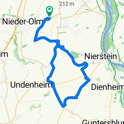 Kurze Heimrunde südlich von Ebersheim