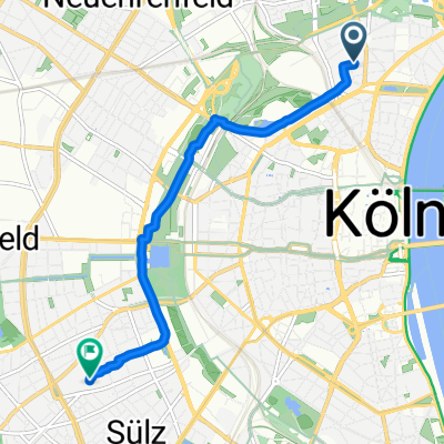 Balthasarstraße 43, Köln nach Kerpener Straße 62, Köln