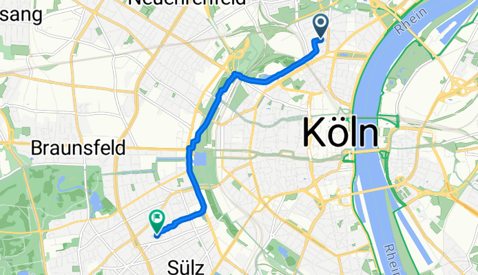 Balthasarstraße 43, Köln nach Kerpener Straße 62, Köln