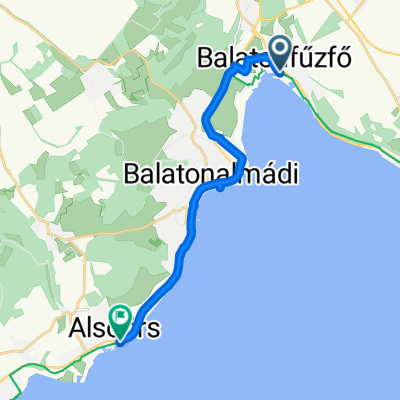 Fűzliget sétány, Balatonfűzfő - Vasút utca 1., Alsóörs