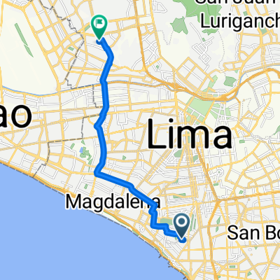 De Calle Almirante Lord Cochrane 344 G, Miraflores a Parque N°3 Familias Unidas, San Martín de Porres