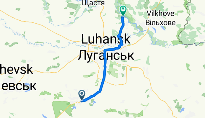 Лутугино - п. Зеленая Роща