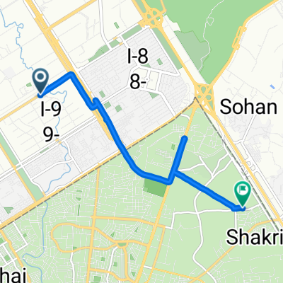 33.665, 73.052 to 33.645, 73.095