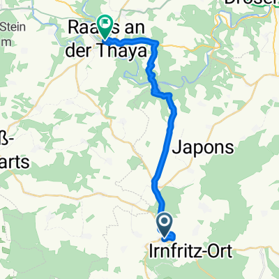 Vom Bahnhof Irnfritz über Kolmitz nach Raabs an der Thaya