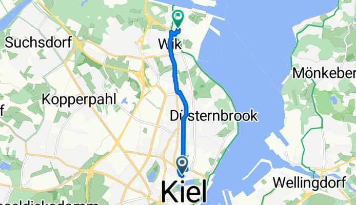Lorentzendamm 21, Kiel to Prinz-Heinrich-Straße 20, Kiel