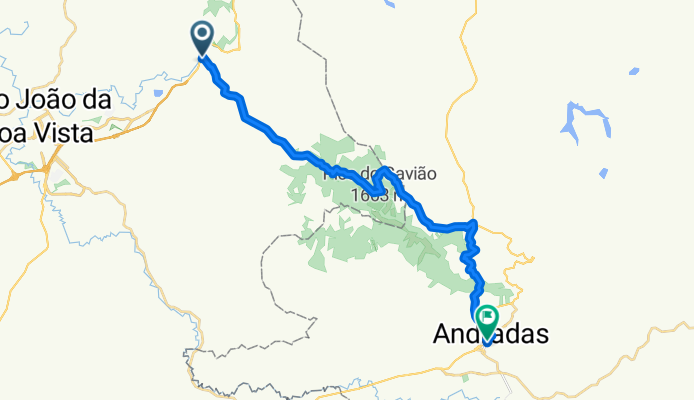 Rua Helena F. Branco, 94, Águas Da Prata a Rua Marcelino Rodrigues Guilherme, 445, Andradas