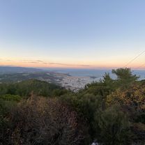 Mytilene to the top of Profitis Elias and back.