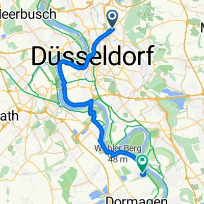 von Düsseldorf Mörsenbroich nach Zons CLONED FROM ROUTE 121520