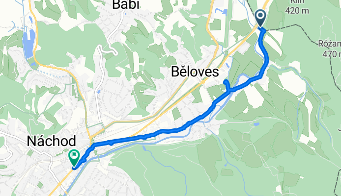 Na Horním konci E214, Náchod do Pražská 259, Náchod