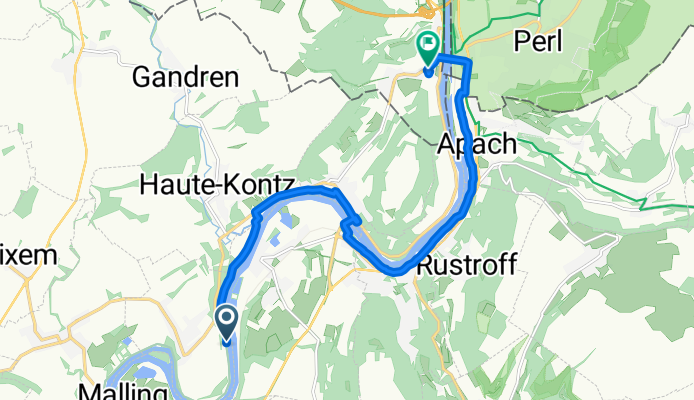 Berg-sur-Moselle à Faubuer, Schengen