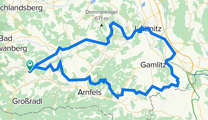 Wies-WELSCH Strecke-Ehrenhausen-Heimschuh-Kitzeck-Fresing-Wies