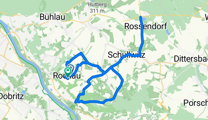 Rockau - Pillnitz - Schullwitz -Eschdorf und zurück (Abendrunde mit einer knackigen Steigung)