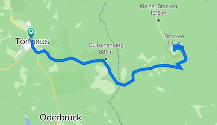 Brocken ab Torfhaus über Goetheweg