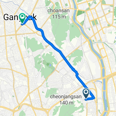 석관동 323-1, 서울특별시 to 수유동 191-5, 서울특별시