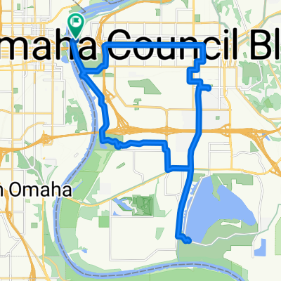 Omaha to Council Bluffs