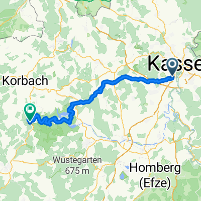 Kassel zum Edersee über Naumburg