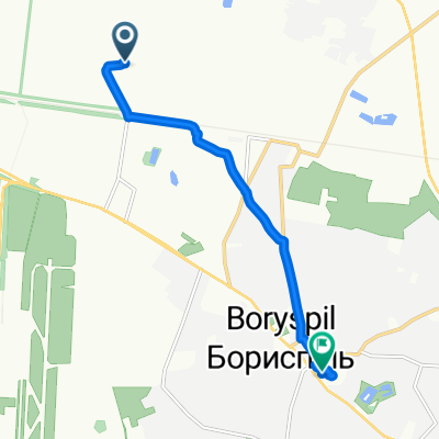 От вулиця Запорізька 28, Бориспіль до вулиця Київський шлях 95, Бориспіль