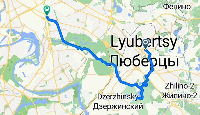 Волковская улица, 2А вл1, Люберцы до Район Текстильщики, Москва
