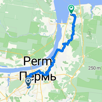 От проспект Декабристов 11, Пермь до Криворожская улица 31, Пермь