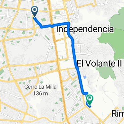 De Calle los Claveles 684, Lima a Avenida Túpac Amaru 210, Rímac