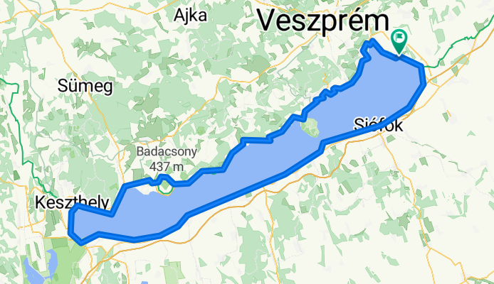Route to Balatonfenyves