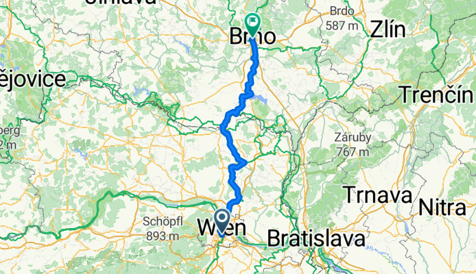 Wien nach Brünn