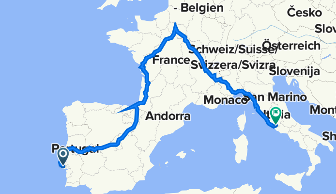 Lisbon to Paris to Rome