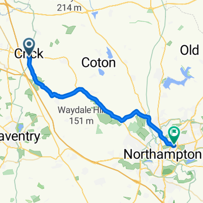 2 High Street, Northampton to 17 Ashburnham Road, Northampton