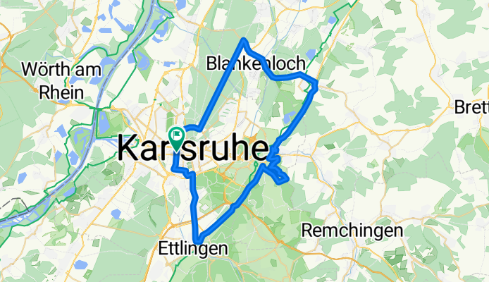 Ka - Friedrichstaler - Stutensee - Weingarten - Durlach - Ettlingen - Ka