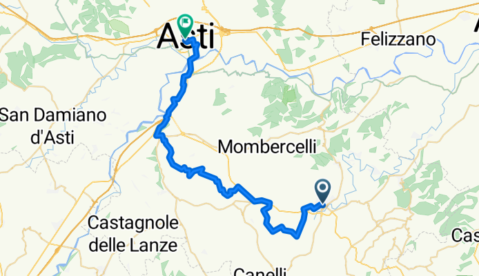 Route to Asti