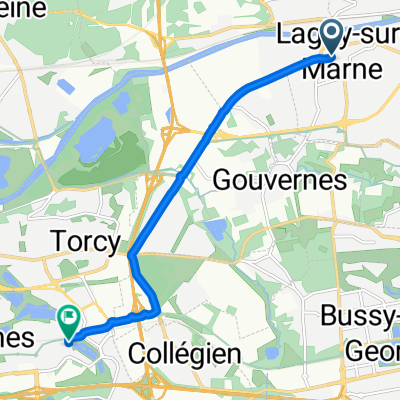 18 Rue Vacheresse, Lagny-sur-Marne to 3 bis Boulevard Camille St-Saëns, Lognes