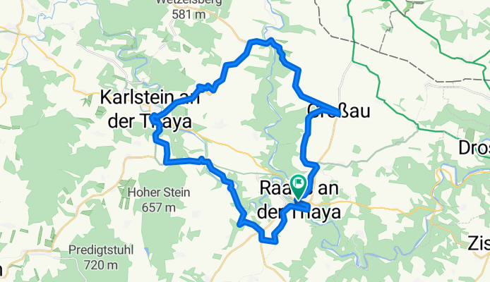 Route Radrunde Raabs an der Thaya